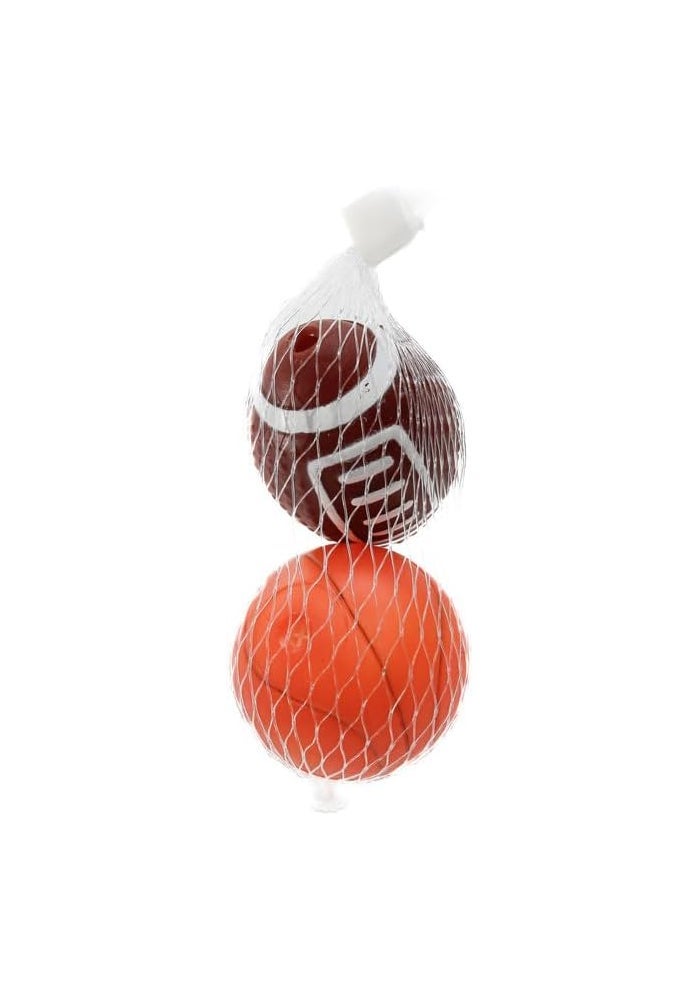 Daiso Pet Sports Ball - Brown and Orange - Image 1